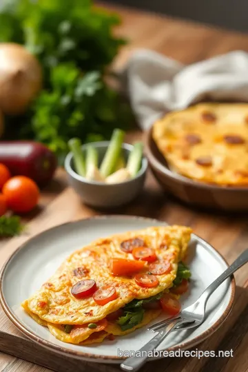 Delicious Vegetable Omelette presentation