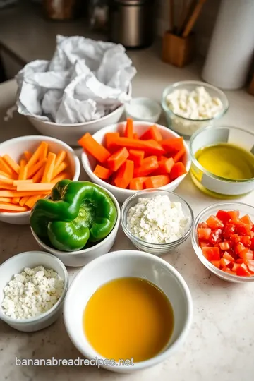 Vegetable Wraps with Imli Chutney and Banana Hummus Dip ingredients