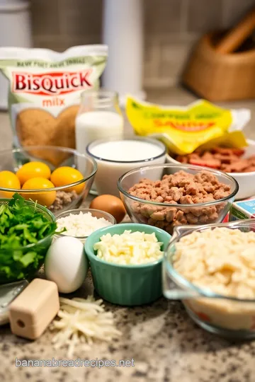 Savory Bisquick Sausage Muffins ingredients