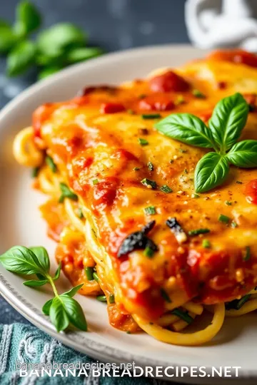 Savory Herb and Vegetable Lasagna presentation