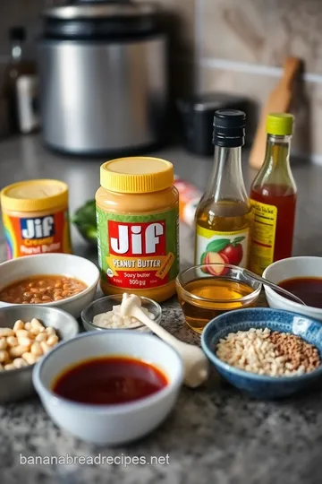 Savory Jif Peanut Butter Sauce ingredients