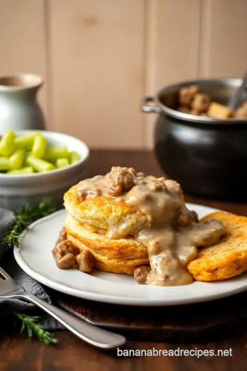 Bake Biscuits & Sausage Gravy Delight presentation