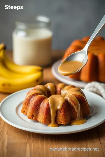 Bake Banana Bundt Cake with Rich Toffee Sauce steps