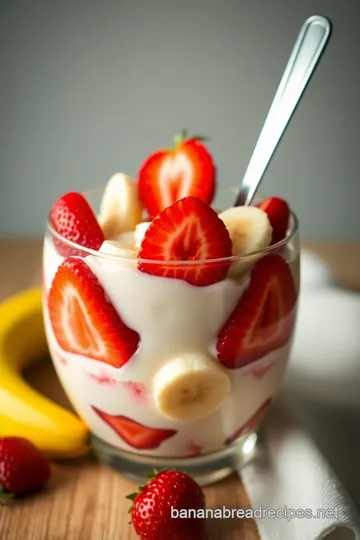 Strawberry Banana Yogurt Parfait Delight presentation