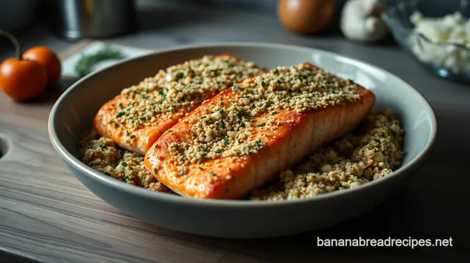 Herb-Crusted Salmon with Lemon-Dill Sauce